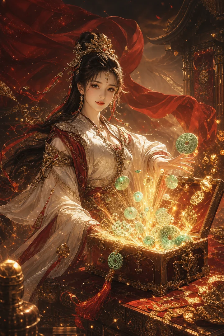 Nữ hiệp bên rương quà Gift Code VIP